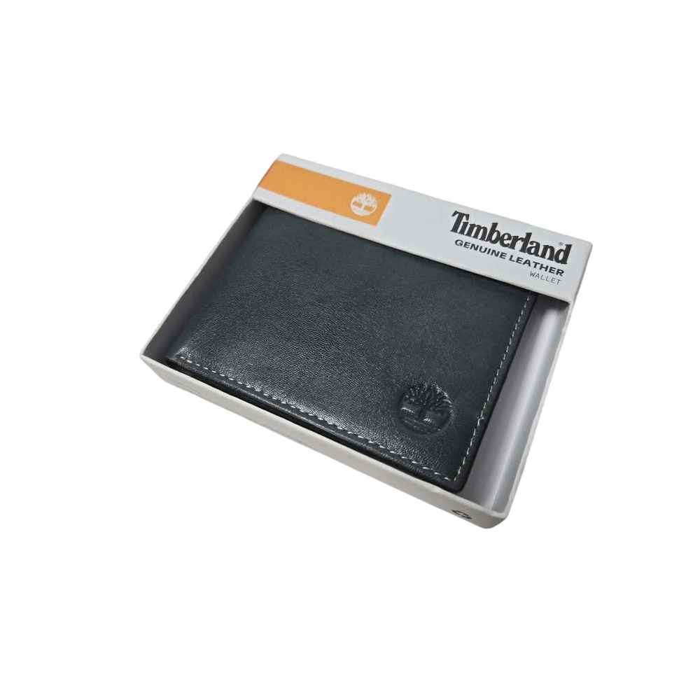 Timberland Mens Genuine Leather Passcase Bifold Wallet Deep Green D97018/288 NEW